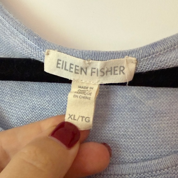 ✨ Eileen Fisher Soft Blue Lightweight Knit Tunic Top — Size XL ✨ - Picture 2 of 4